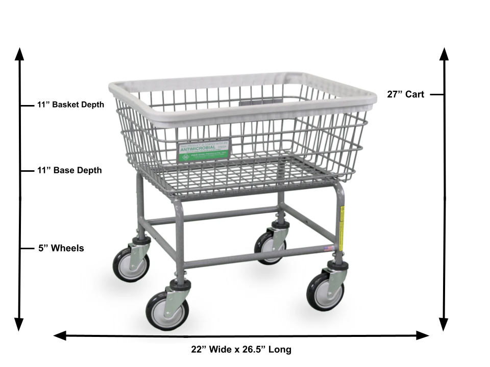 Antimicrobial Laundry Cart | R&B Wire Products | Wire Laundry