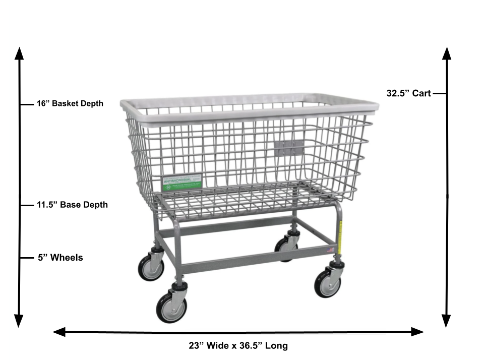 Antimicrobial Mega Capacity Laundry Cart (Big Dog)