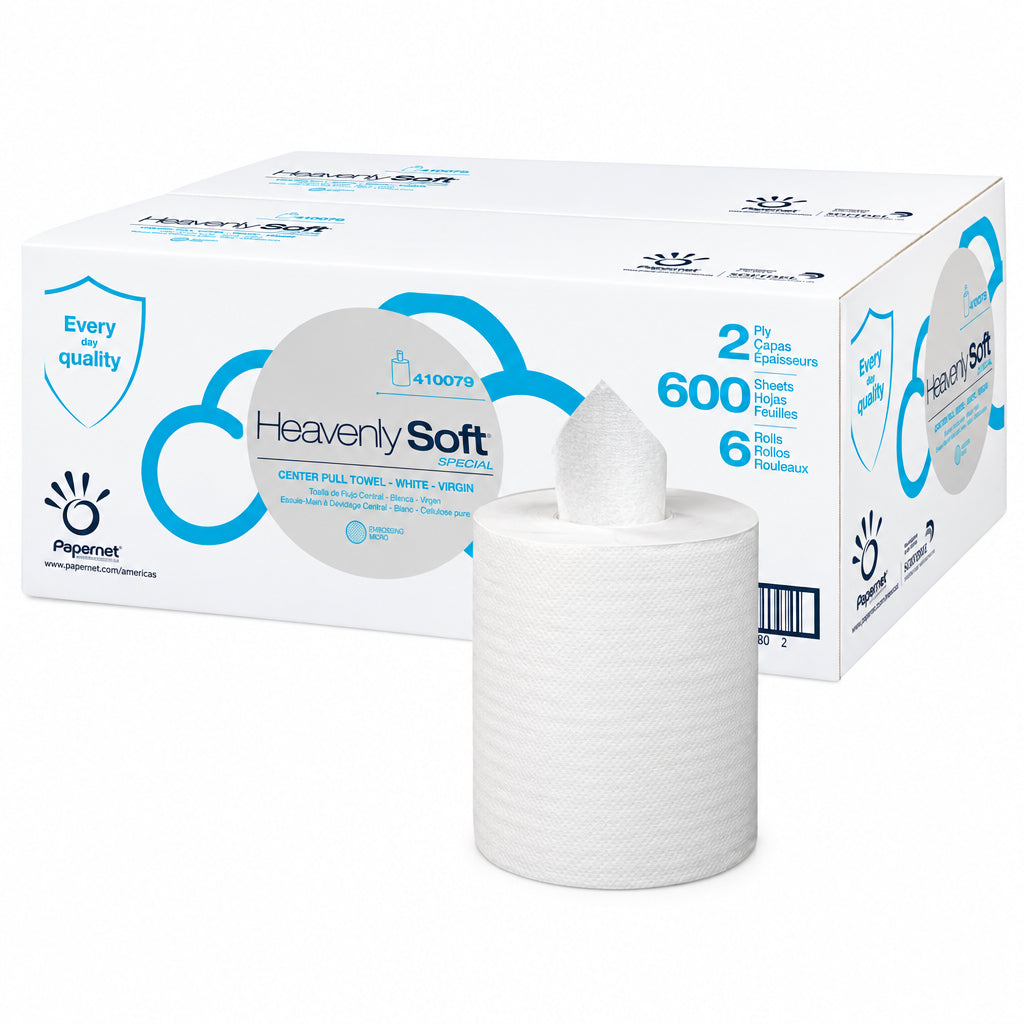 Case of Heavenly Soft center-pull towels, 6 rolls of 600 ft