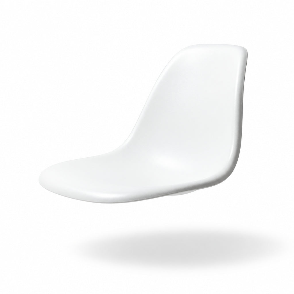 White molded fiberglass replacement seat shell