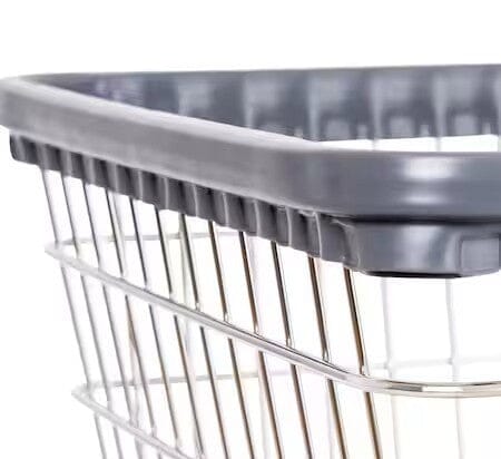 Large Capacity Laundry Cart w/ Double Pole Rack | Commercial