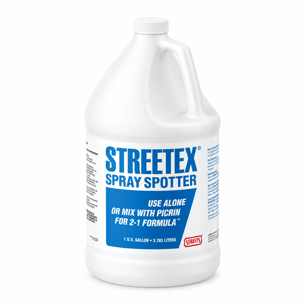 StreeTex spray spotter 1-gallon jug with blue label