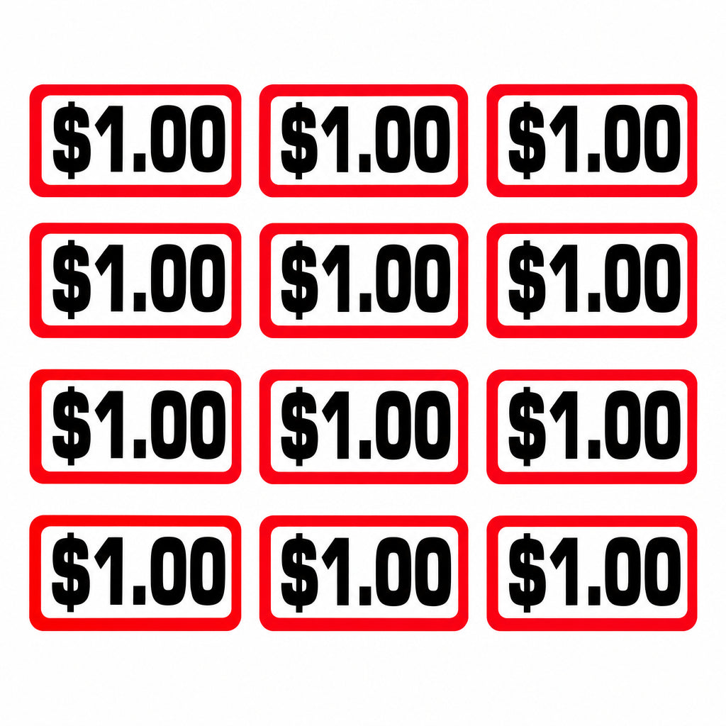 $1.00 Coin Slide Decals