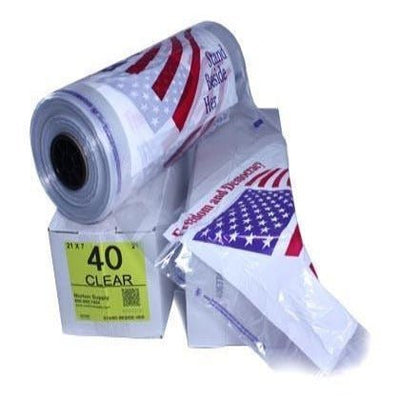 40" Printed Poly Garment Bag - American Flag, 21lb