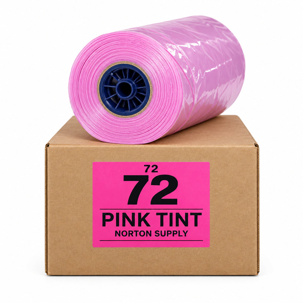 72" Poly Garment Bags, Pink Tint, 21 lb.