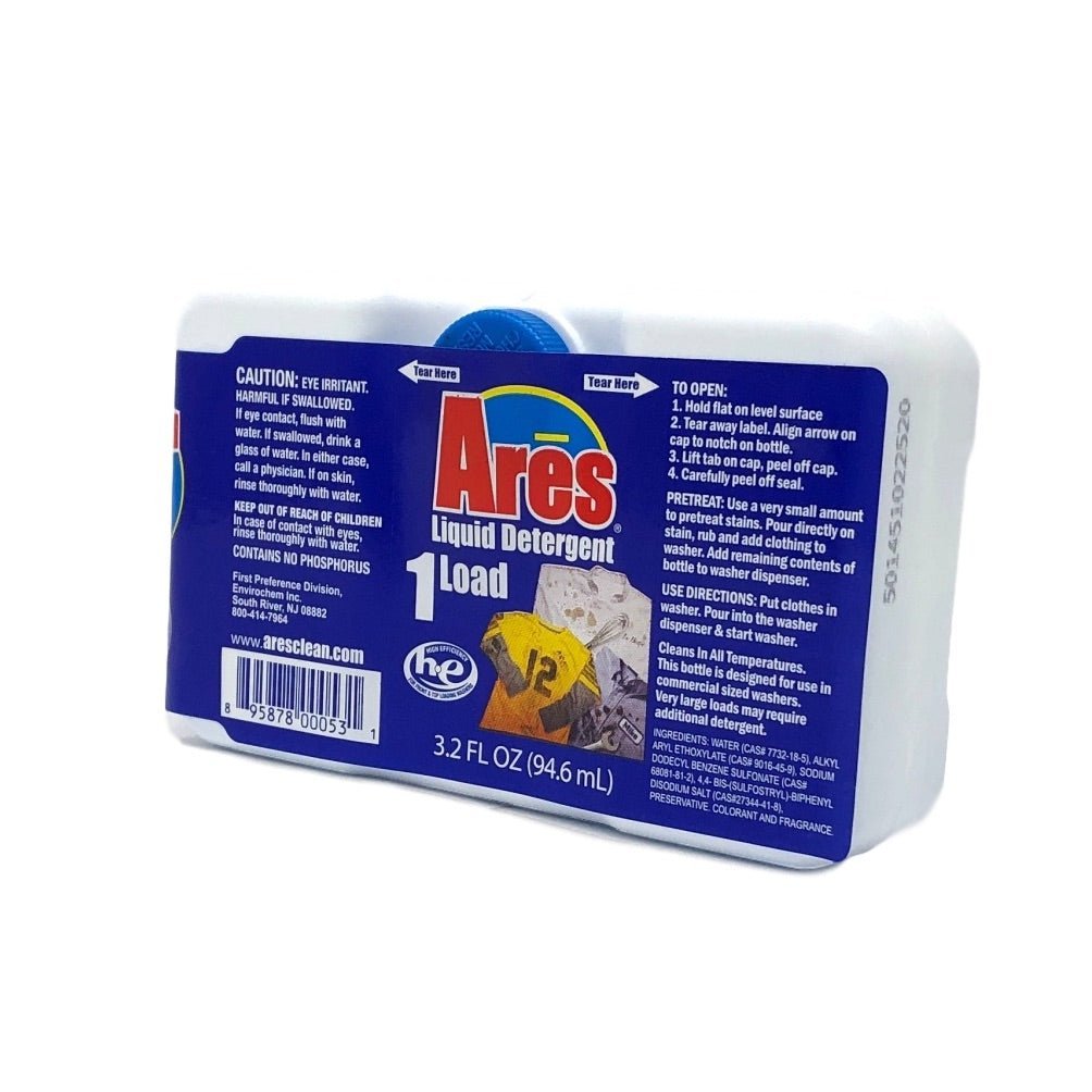 Ares HE Blue Liquid Detergent - 3.2 fl.oz. - Coin Vend