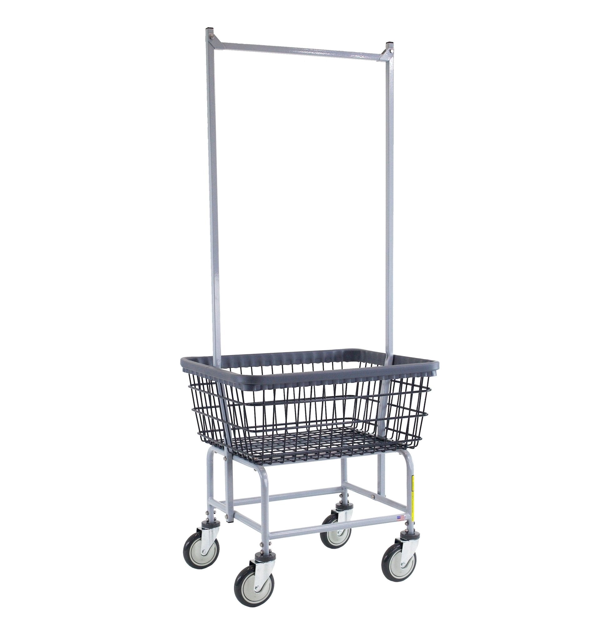 DURA-SEVEN™ LAUNDRY CART W/ DOUBLE POLE RACK