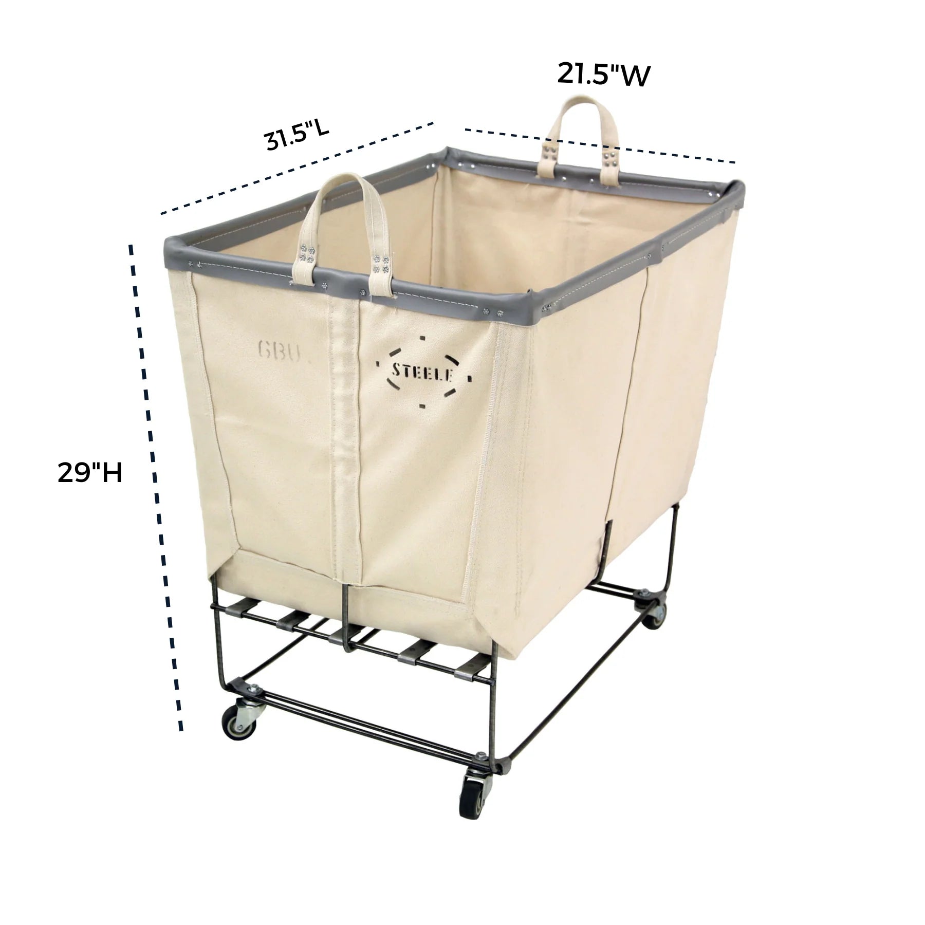 Elevated Canvas Basket-Permanent Style 6 Bushel - Norton Supply