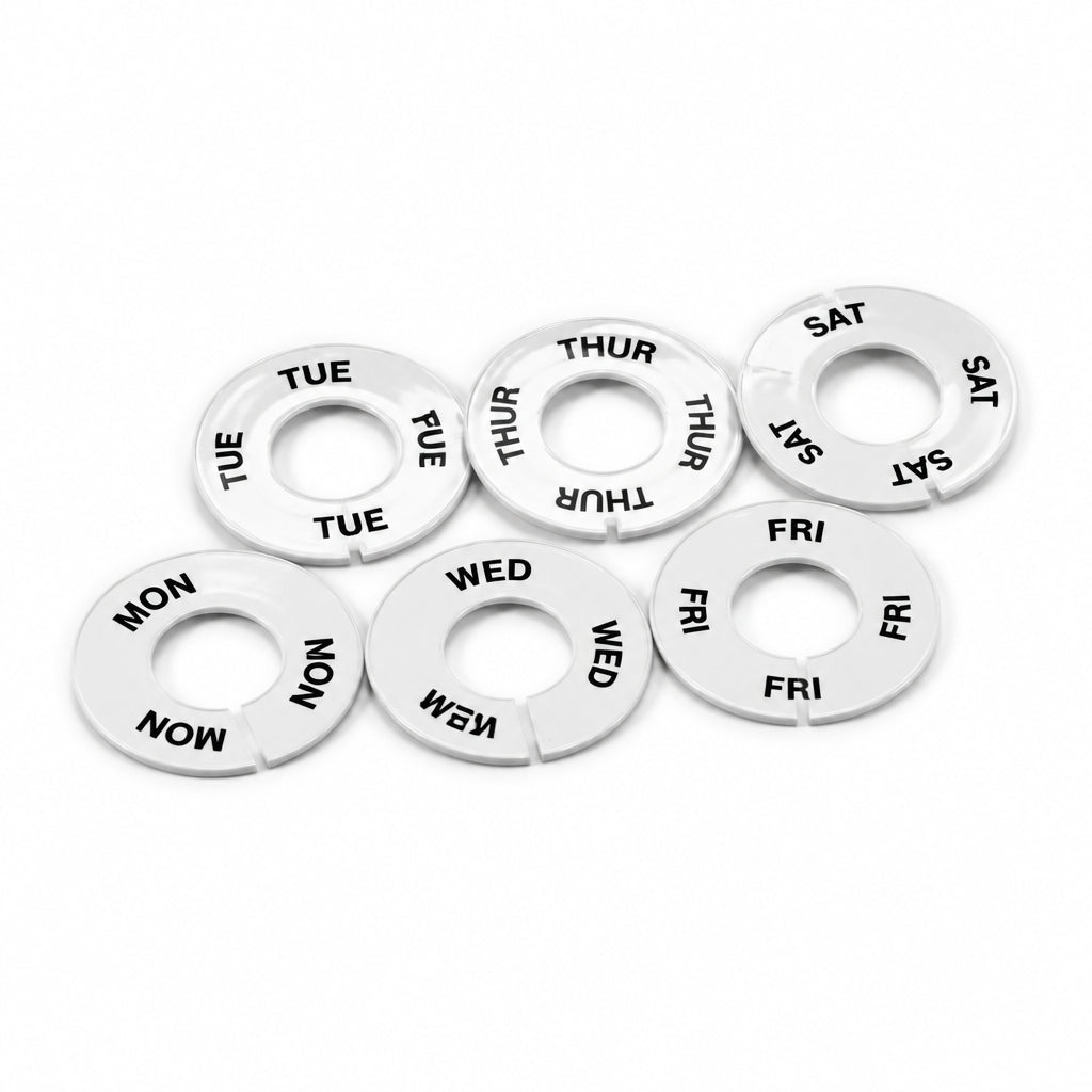 RDR-2 Round Rack Divider - Days of the Week (Mon-Sat)