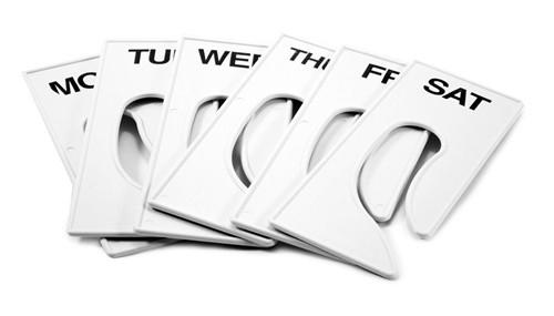 Rectangular Rack Dividers RD-2 Days of the Week (Mon-Sat) (6)