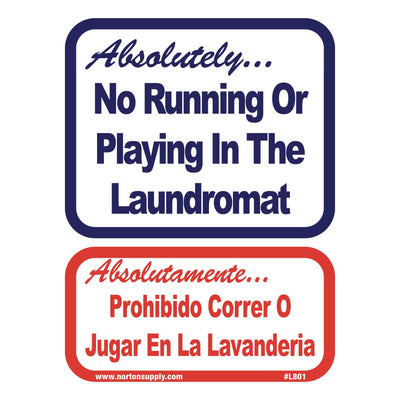 Sign - No Running / Prohibibido Correr