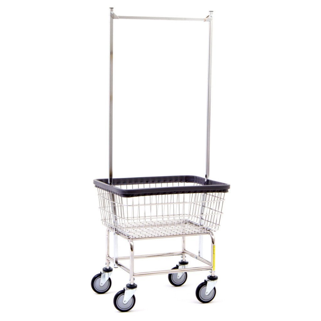 STANDARD LAUNDRY CART W/ DOUBLE POLE RACK