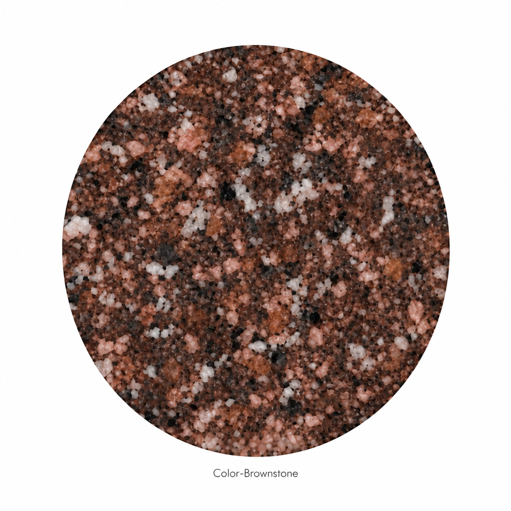 Brownstone speckled color swatch for fiberglass tops