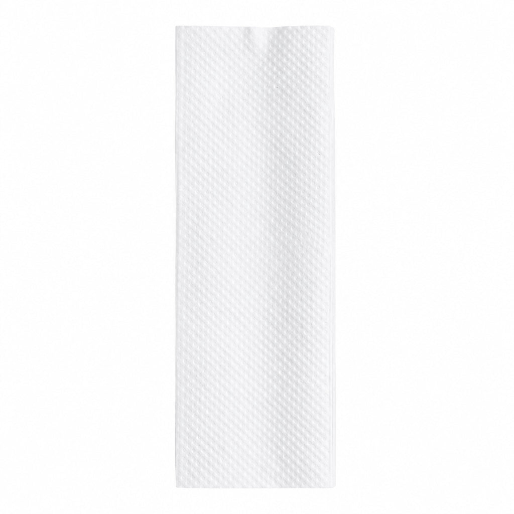 Single white C-fold paper towel sheet