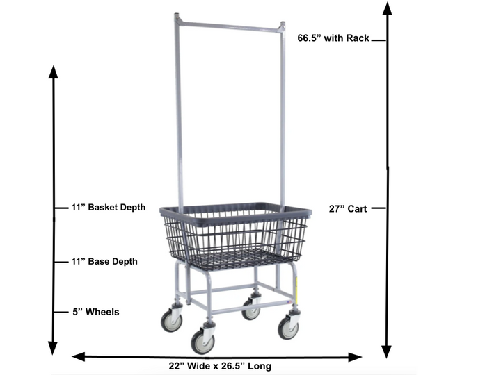 パシフィックファニチャーサービスLAUNDRY CART DOUBLE POLE LAUNDRY CART DOUBLE POLE | Metal Products,Laundry cart