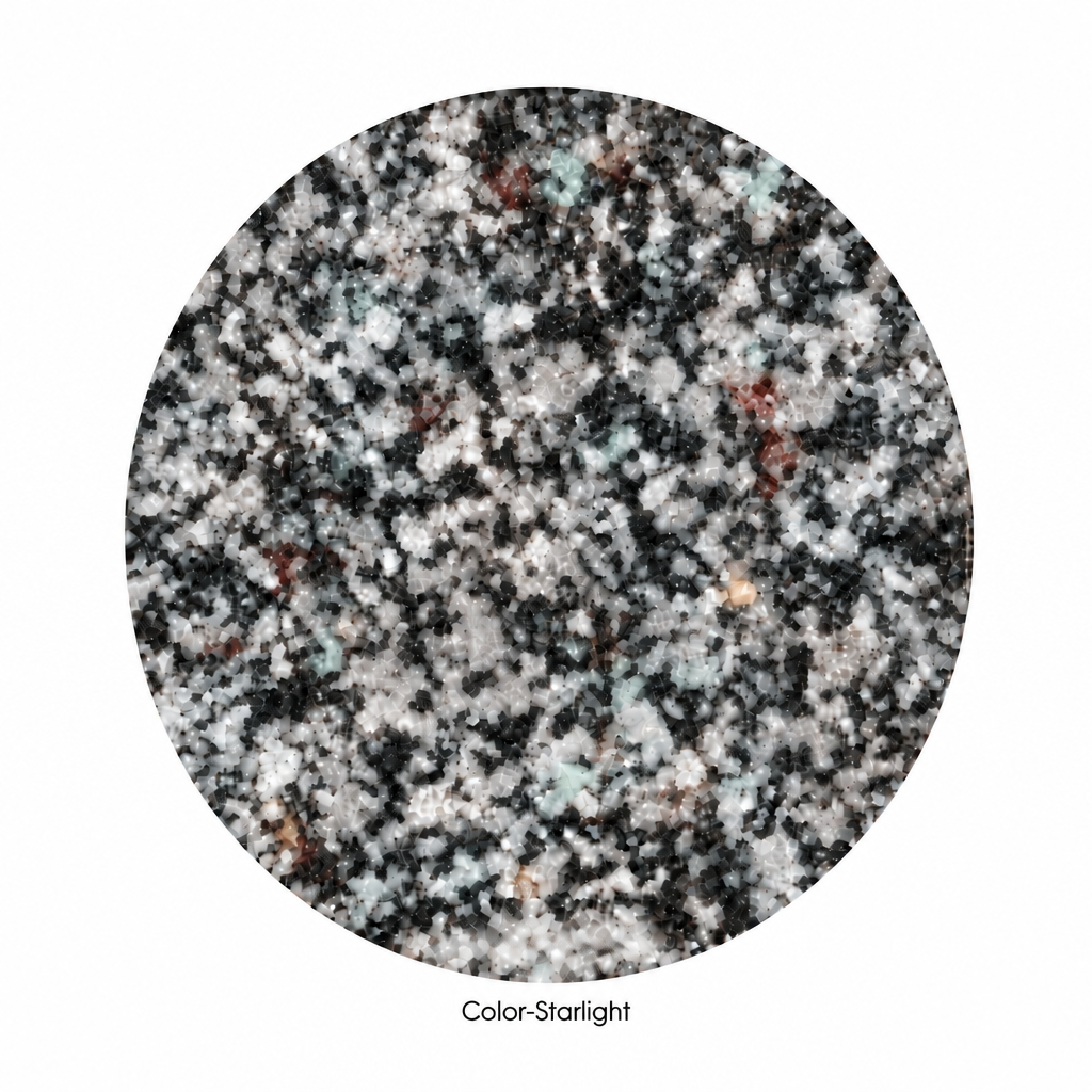 Starlight speckled color swatch for fiberglass tops