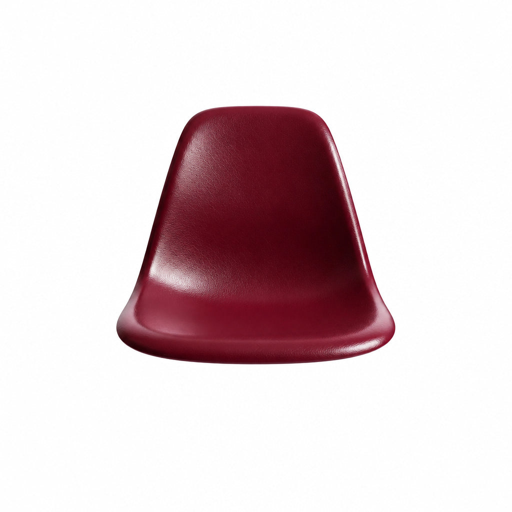 Burgundy molded fiberglass replacement seat shell