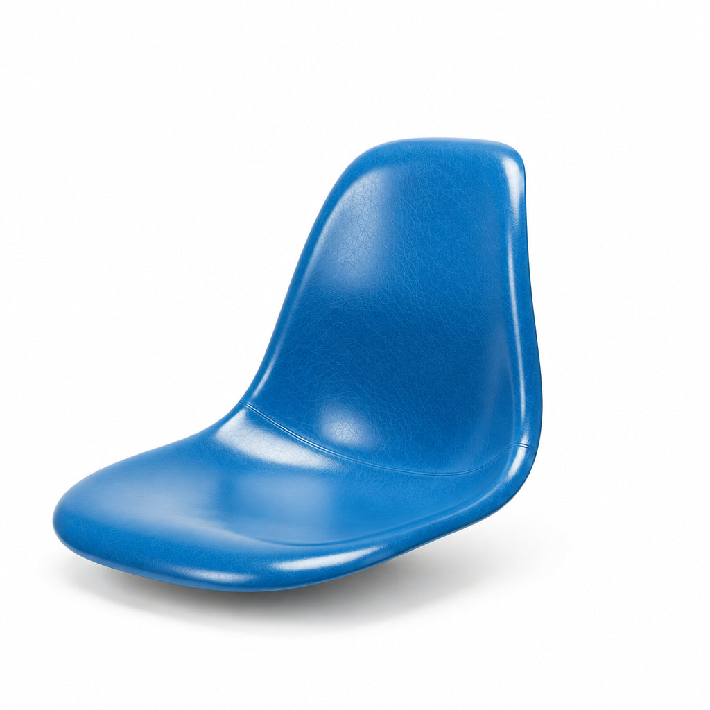 Cornflower blue molded fiberglass replacement seat shell