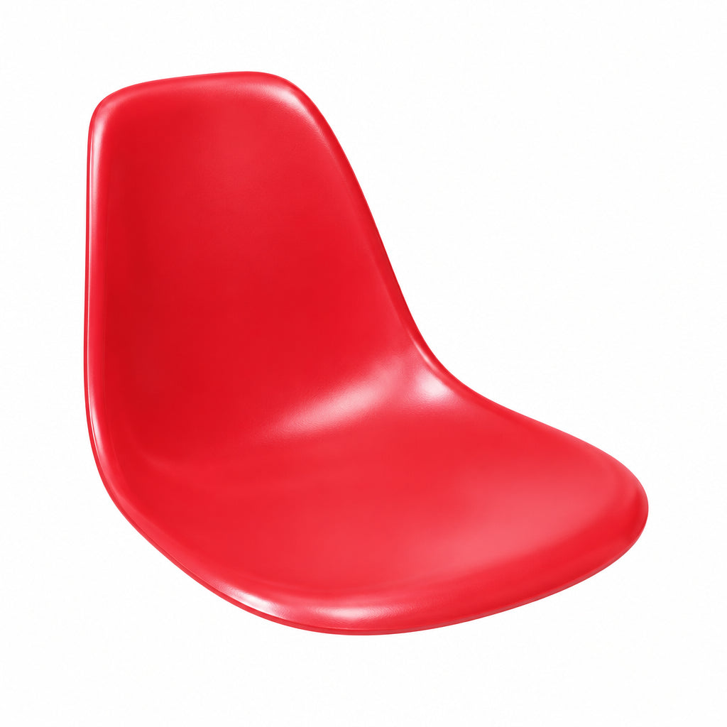 Red molded fiberglass replacement seat shell