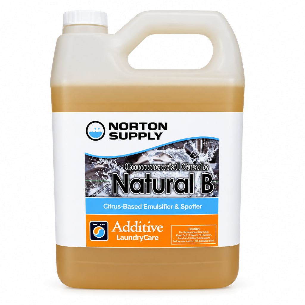 Jug of Norton Supply Natural B citrus emulsifier additive