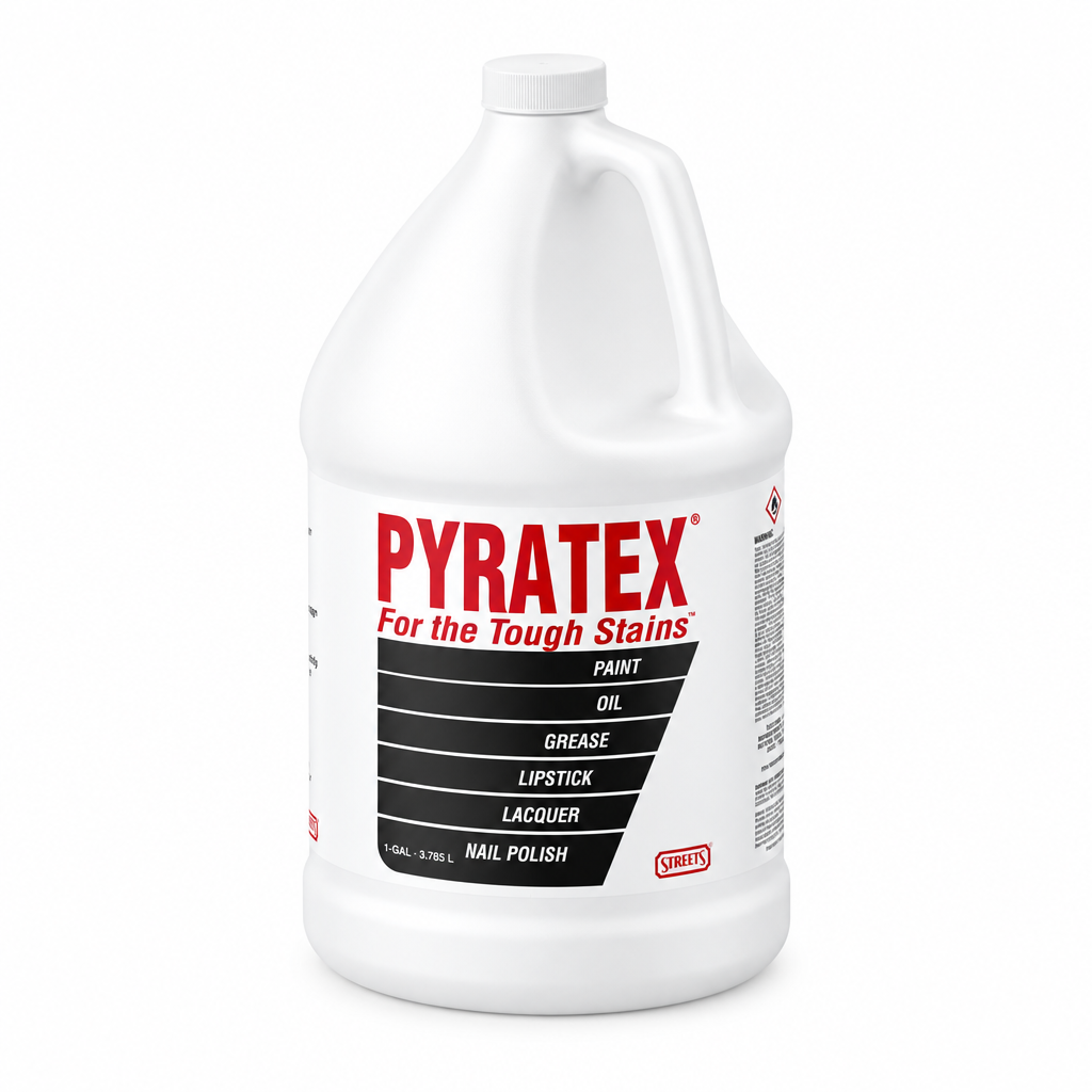 Pyratex 1-gallon jug with red and black label