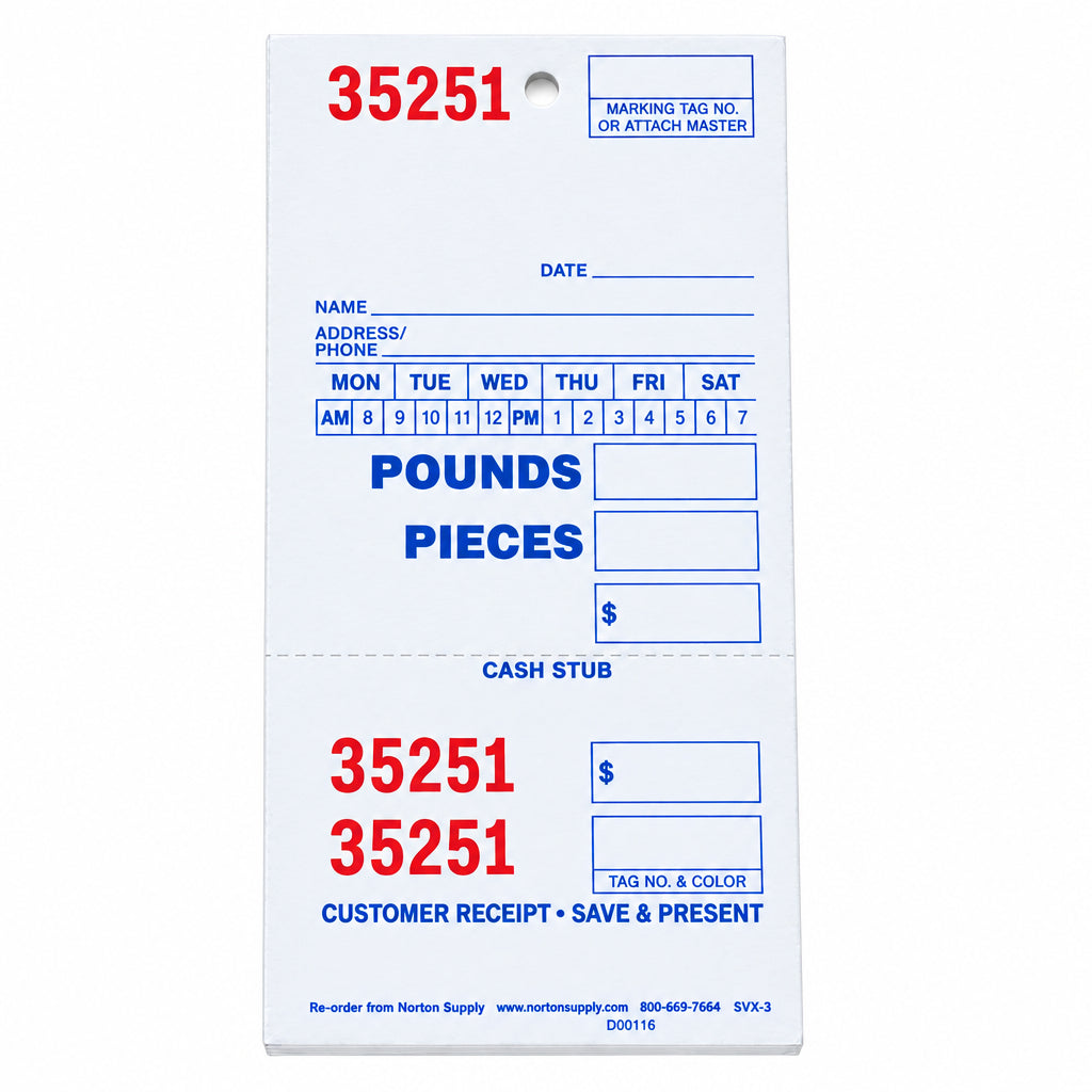 Speedvoice card invoice with pounds and pieces fields and numbered stubs
