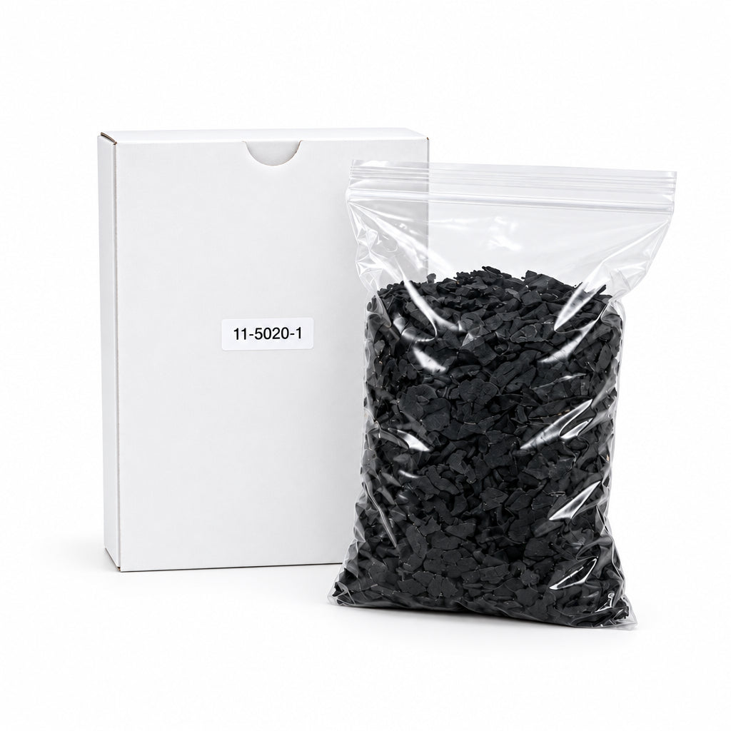Bag of black tokettes beside a manila envelope