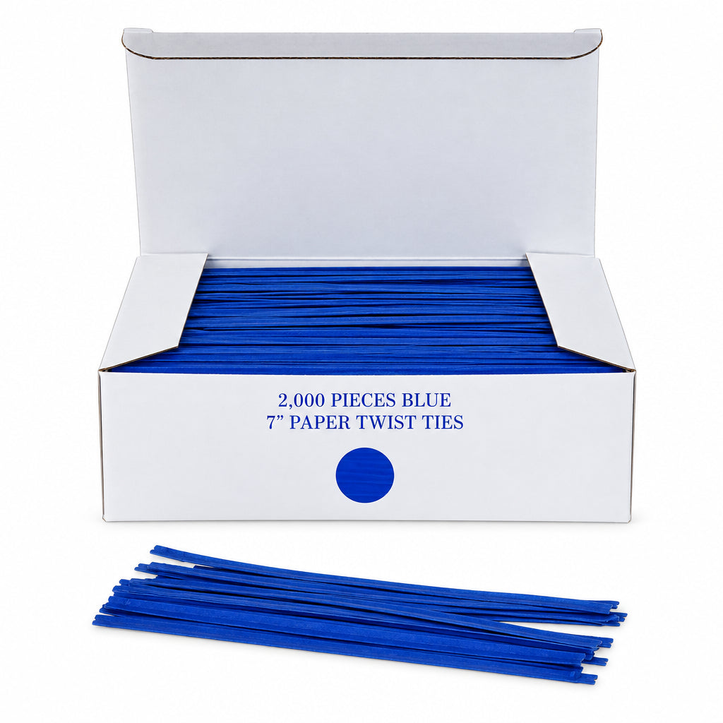 Twist Ties 7" Blue