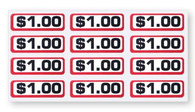 $1.00 Coin Slide Decals - Norton Supply