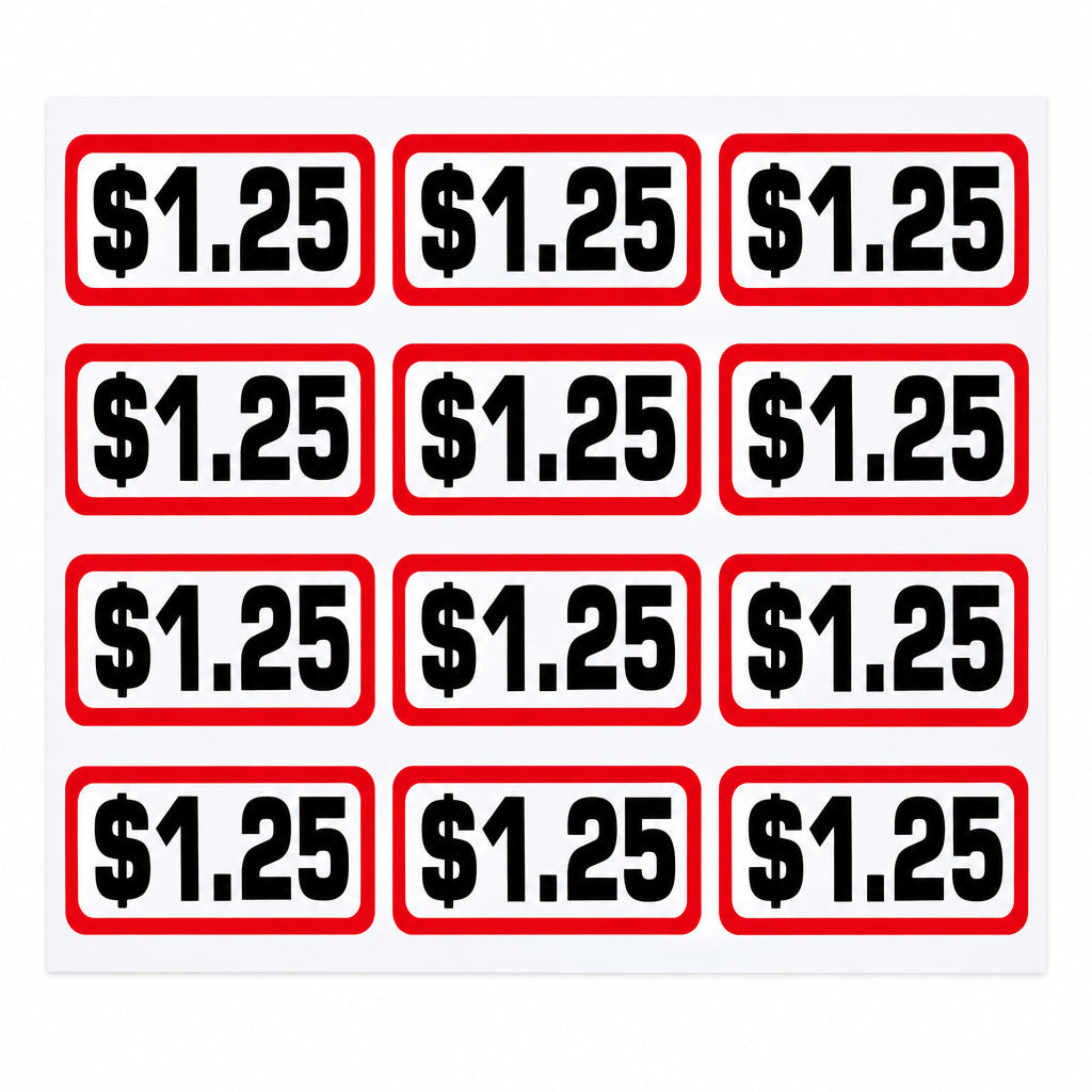 $1.25 Coin Slide Decals