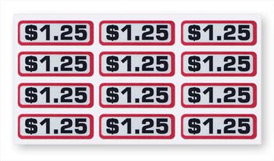 $1.25 Coin Slide Decals