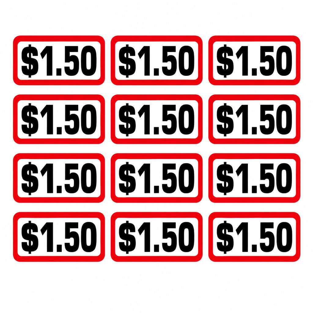 $1.50 Coin Slide Decals