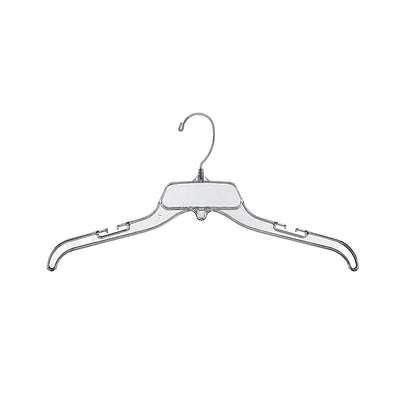 17" Clear Plastic Dress Hanger - 20 pack - Norton Supply