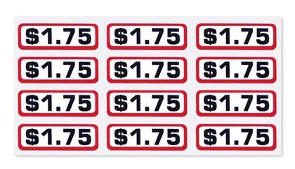 $1.75 Coin Slide Decals
