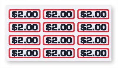 $2.00 Coin Slide Decals