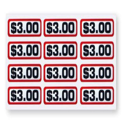 $3.00 Coin Slide Decals