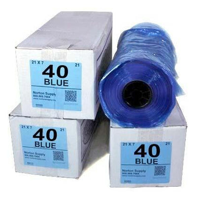 40" Poly Garment Bag, Blue Tint, 21 lb. - Norton Supply