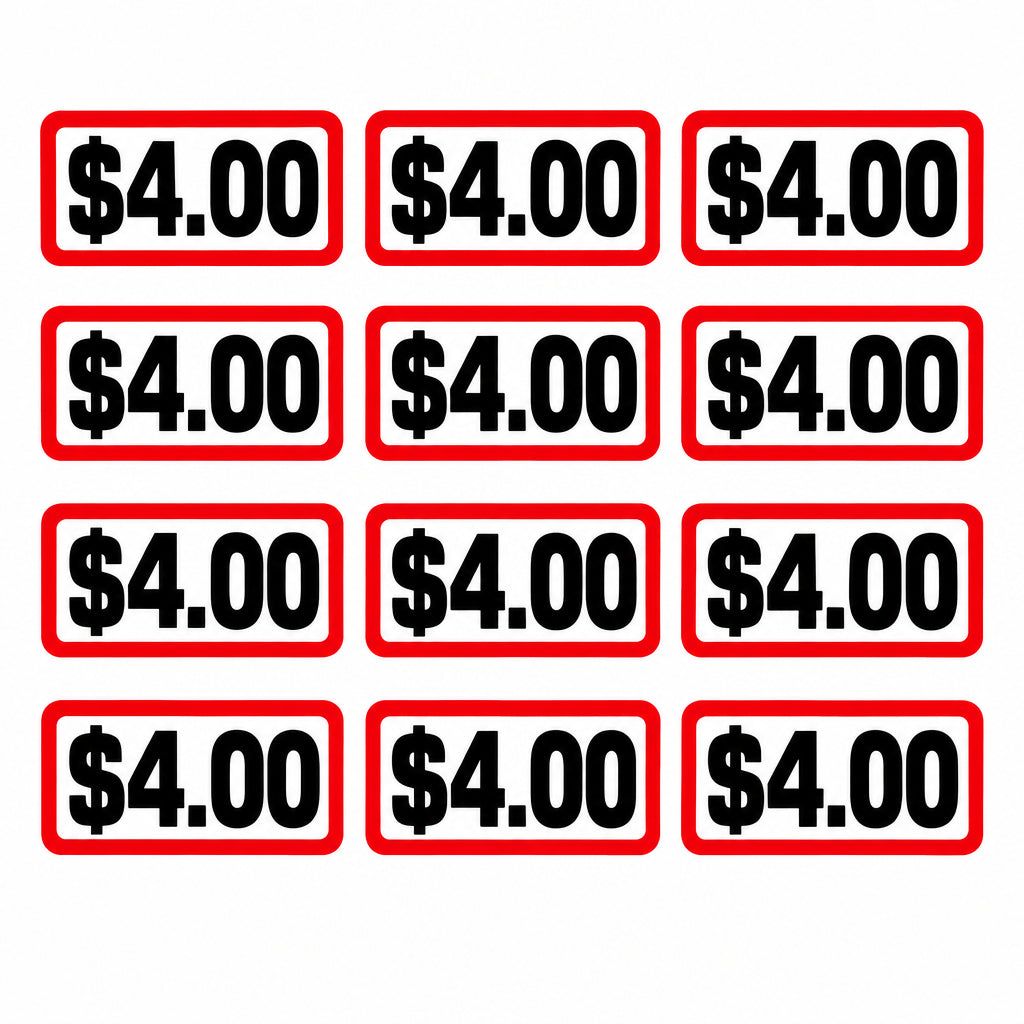 $4.00 Coin Slide Decals