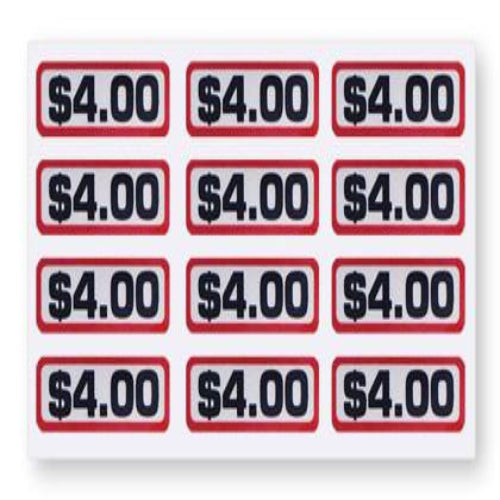 $4.00 Coin Slide Decals