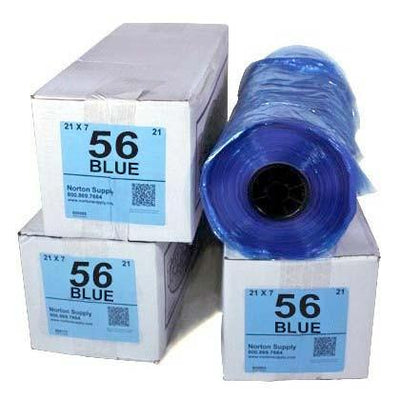 56" Poly Garment Bag, Blue Tint, 21 lb. - Norton Supply