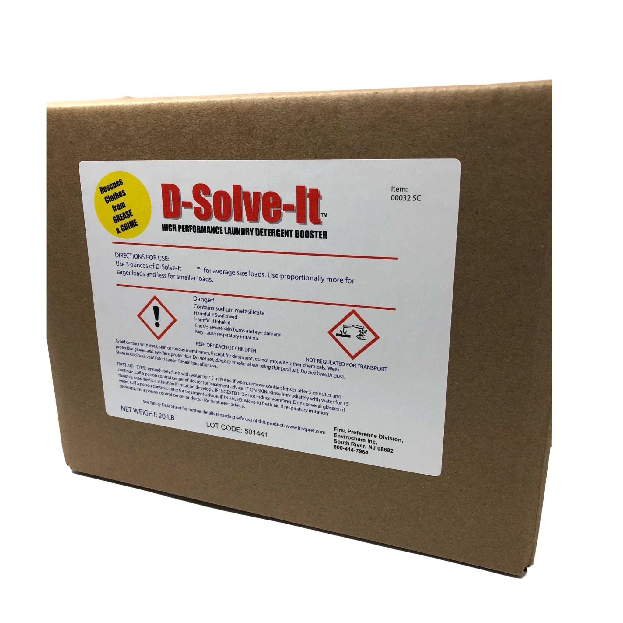 D-Solve-It Laundry Detergent Booster - 20lbs