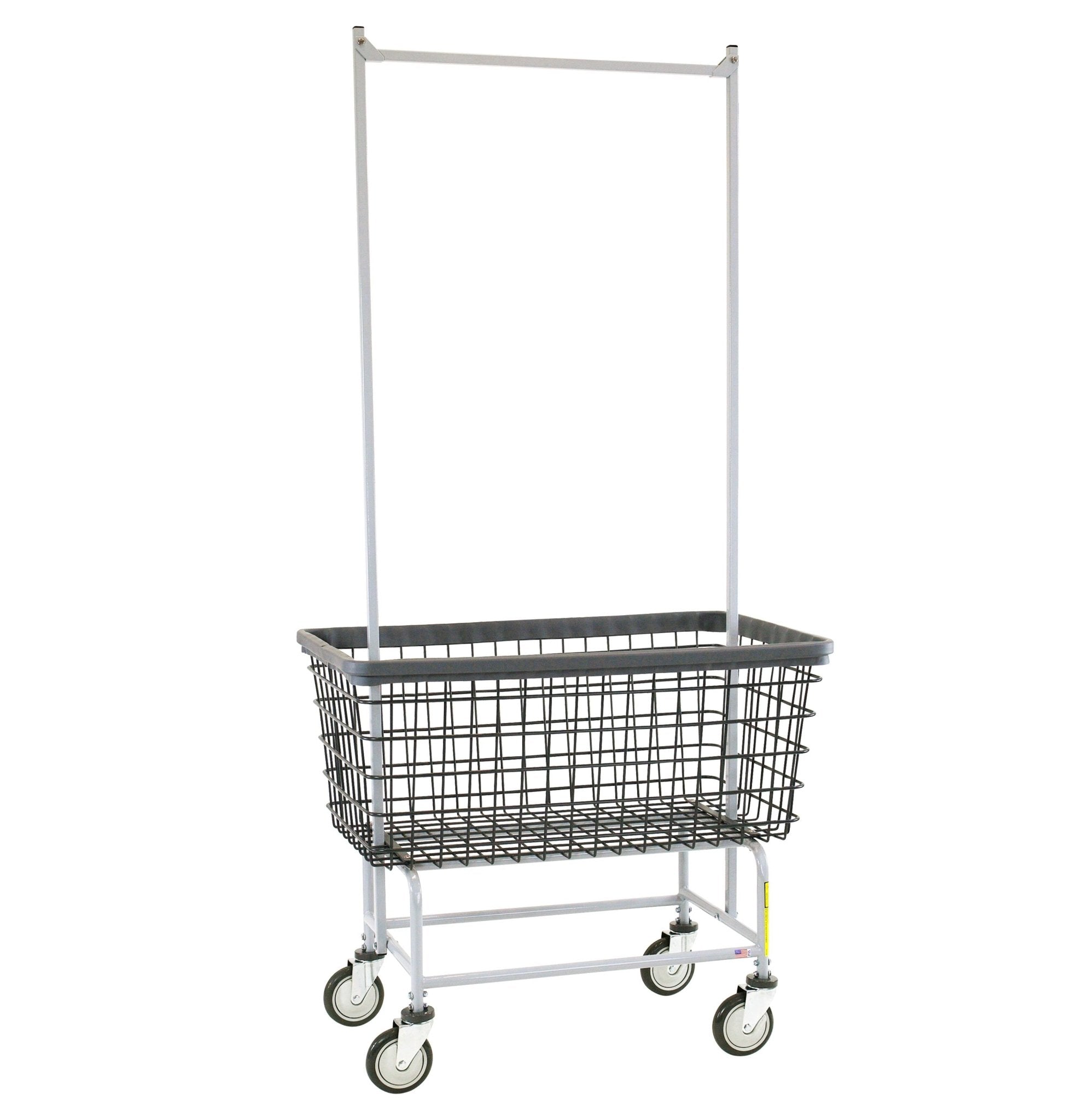 DURA-SEVEN™ MEGA CAPACITY LAUNDRY CART (BIG DOG) W/ DOUBLE POLE RACK