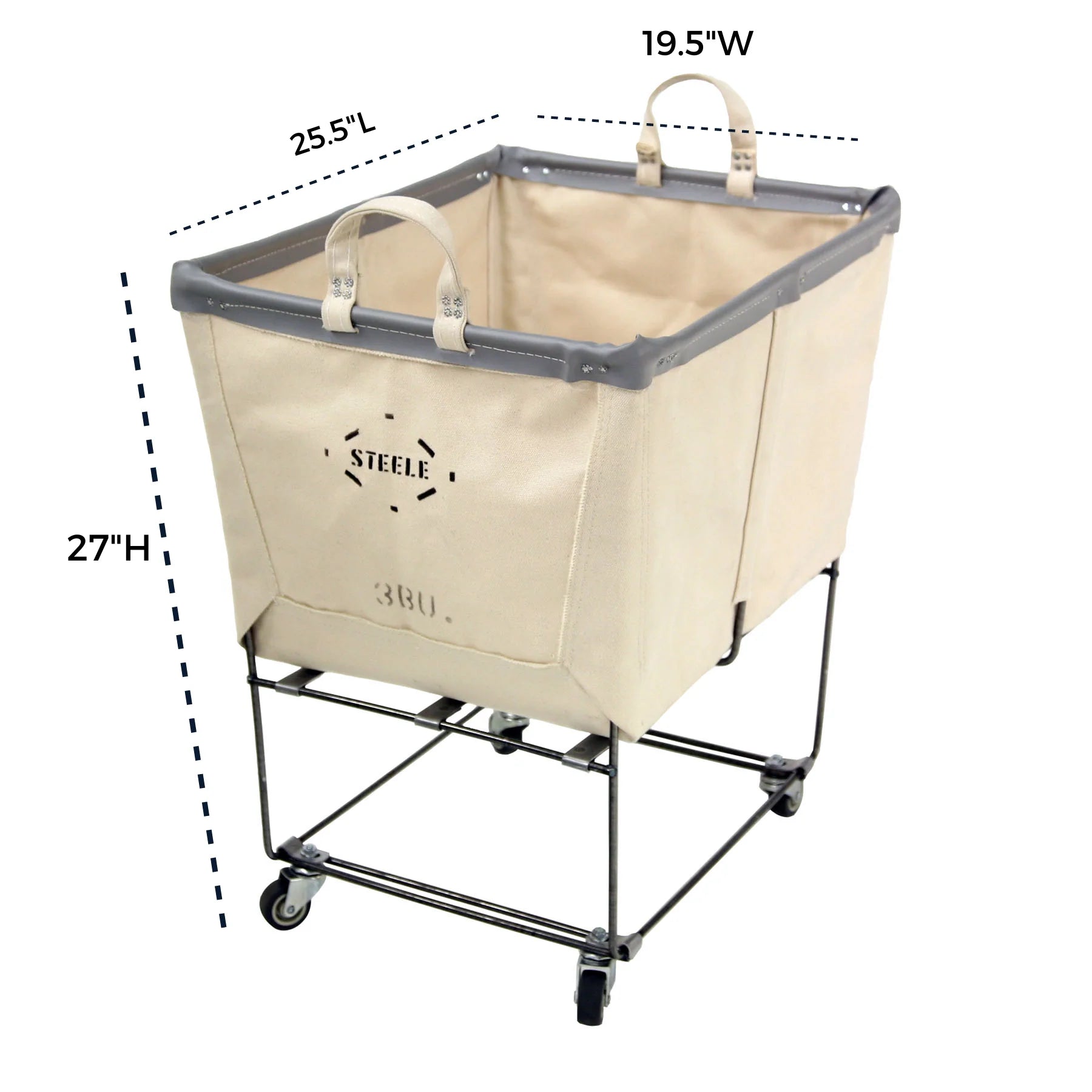 Elevated Canvas Basket-Permanent Style 3 Bushel - Norton Supply