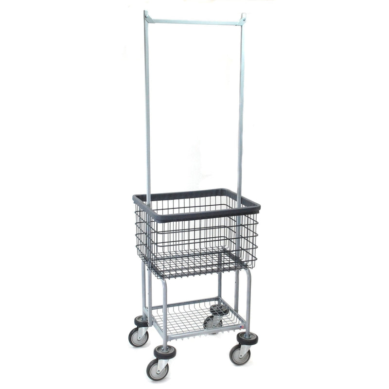ELEVATED LAUNDRY CART W/ DOUBLE POLE RACK IN DURA-SEVEN™ ANTI-RUST COATING - Norton Supply