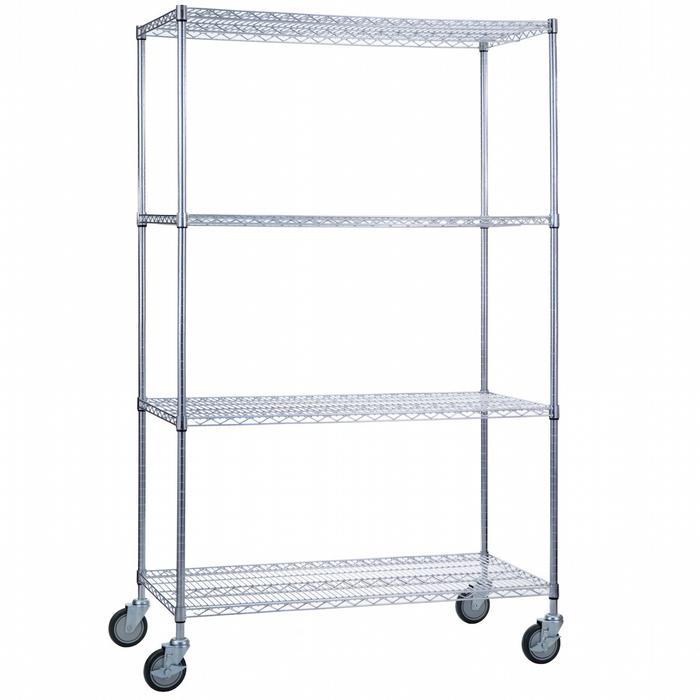 Linen Cart 24" With Wire Shelves