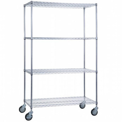 Linen Cart With Wire Shelves 18" - Norton Supply