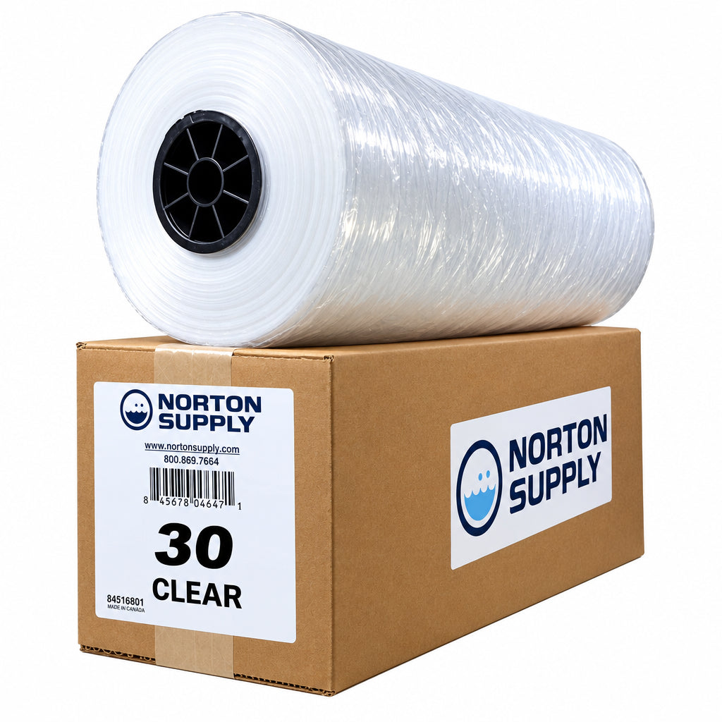 Norton Supply Dry Cleaning Poly Bags - 30", 100 Gauge