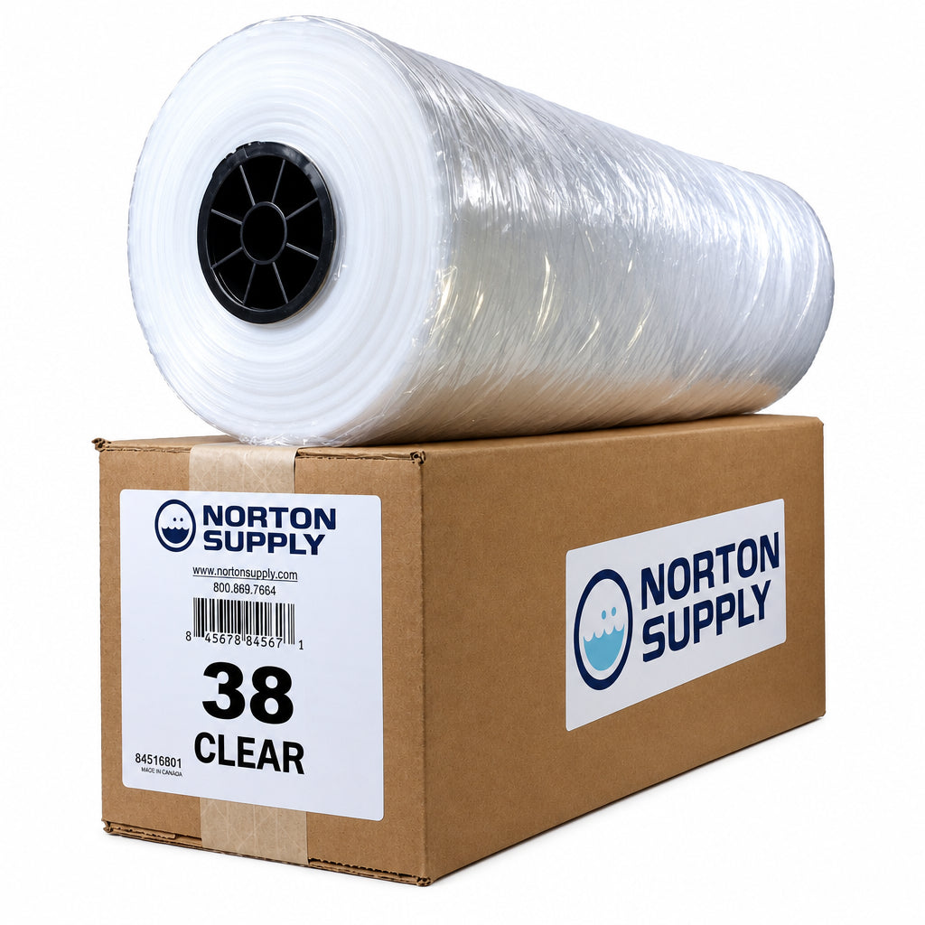 Norton Supply Dry Cleaning Poly Bags - 38", 100 Gauge
