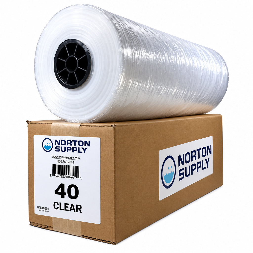 Norton Supply Dry Cleaning Poly Bags - 40", 100 Gauge