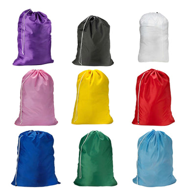 Nylon Laundry Bags - Pack Of 10 Assorted Colors